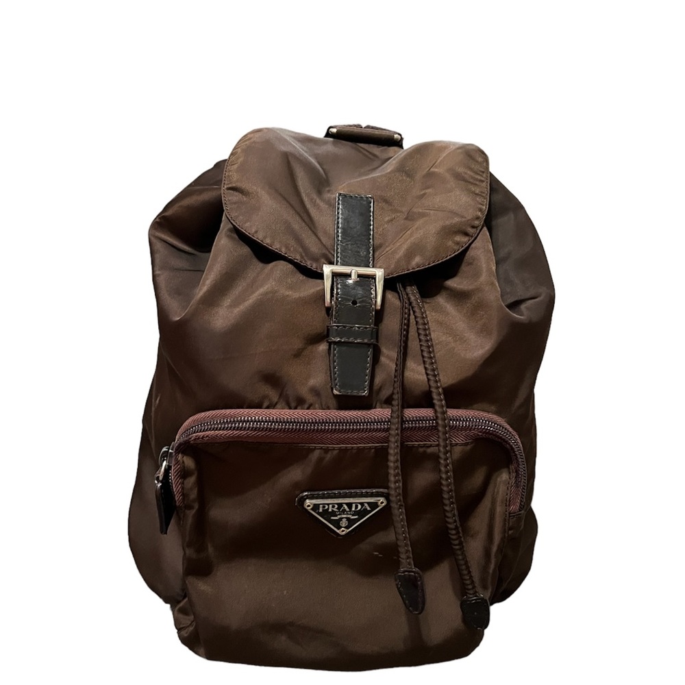 Authentic Vintage Prada brown nylon backpack